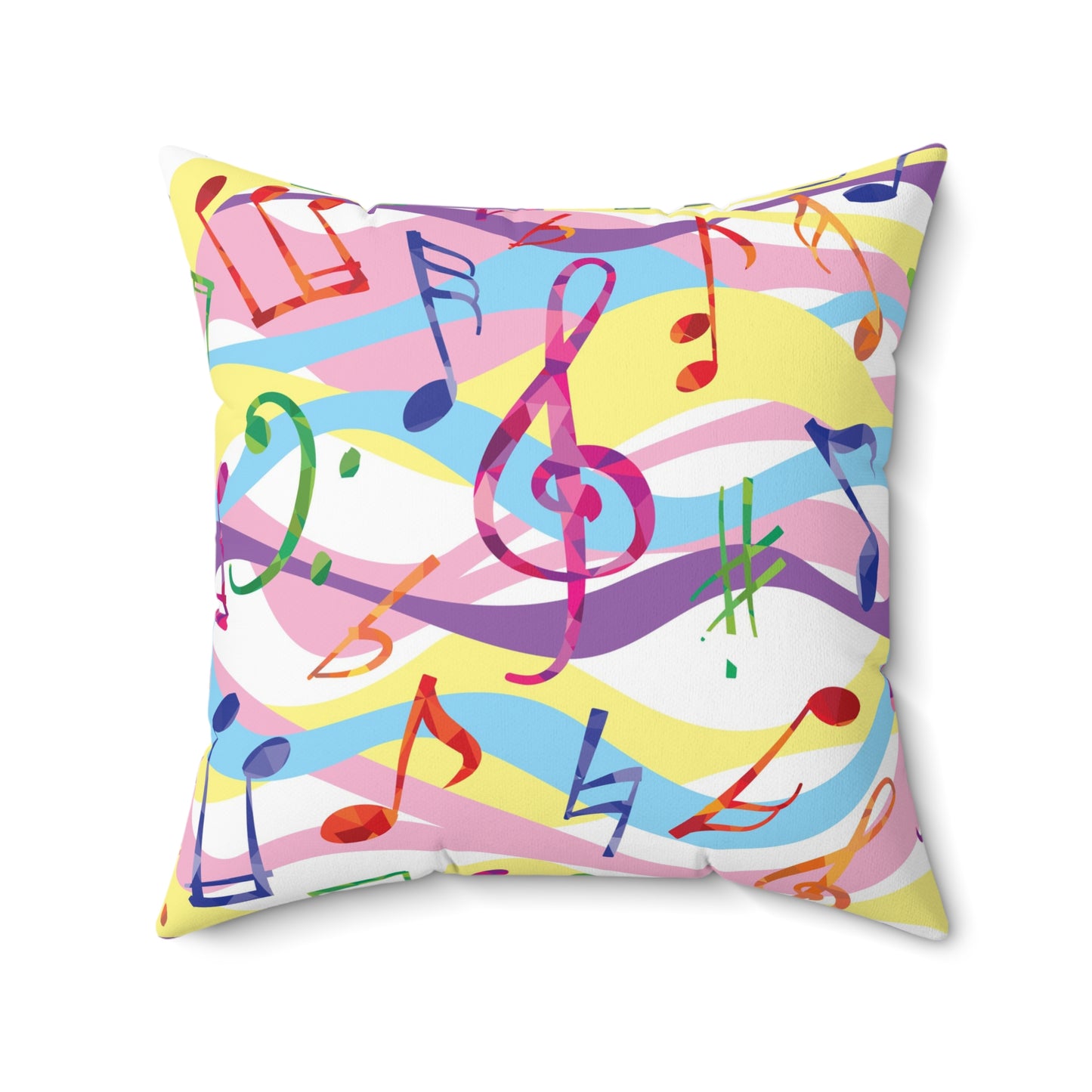 'Melody' Spun Polyester Square Pillow