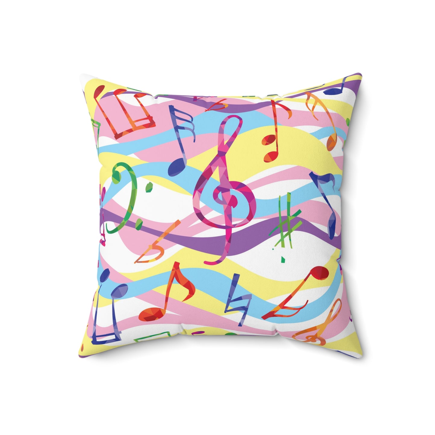 'Melody' Spun Polyester Square Pillow