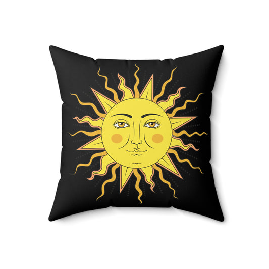 'Sun Spot' - Spun Polyester Square Pillow