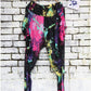 Summer Seven Color Graffiti Fluorescent Harem Pants