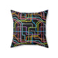 'Map' Spun Polyester Square Pillow