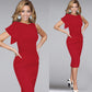 Ruffle Sleeve Pleated Slim Fit Skinny Evening Dress