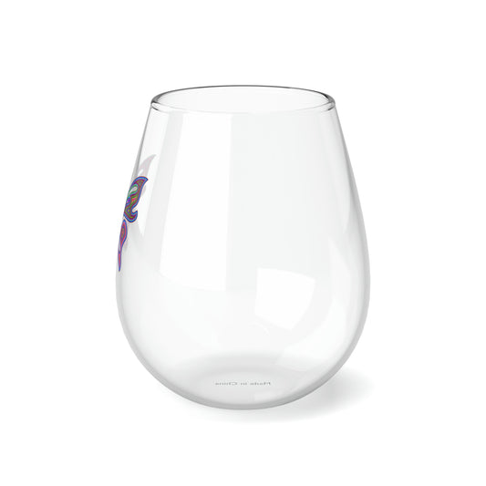 Butterfly Stemless Wine Glass, 11.75oz