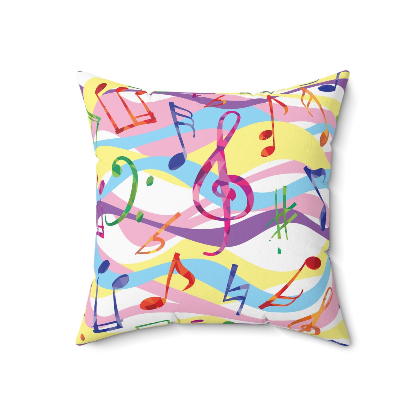 'Melody' Spun Polyester Square Pillow