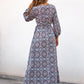 Fashion Print Bohemian Temperament Casual Long Dress