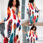 Print Holiday Loose Plus Size Robe Beach Cover-up Dress