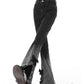 Women's Retro Slit Slightly Flared Gradient Jeans