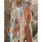 Summer Mid-length Slit Print Loose Beach Cover