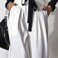 High Waist Loose Drawstring Pleated Trousers