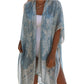 Summer Mid-length Slit Print Loose Beach Cover