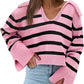 V-neck Large Lapel Short Knitted Women's Top