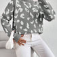 Spring And Autumn Temperament Leopard Print Jacquard Top