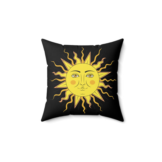'Sun Spot' - Spun Polyester Square Pillow