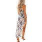 Women's Bohemian Sleeveless Print Slit Dress