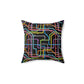 'Map' Spun Polyester Square Pillow