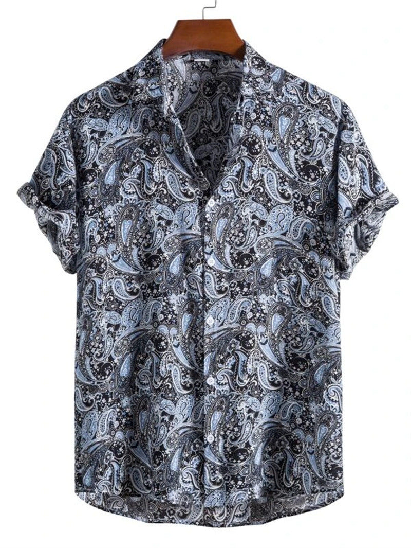 Vintage Shirt Hawaiian Loose Breathable Men's Clothing