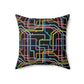 'Map' Spun Polyester Square Pillow