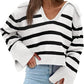 V-neck Large Lapel Short Knitted Women's Top