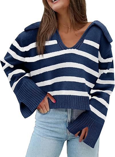 V-neck Large Lapel Short Knitted Women's Top