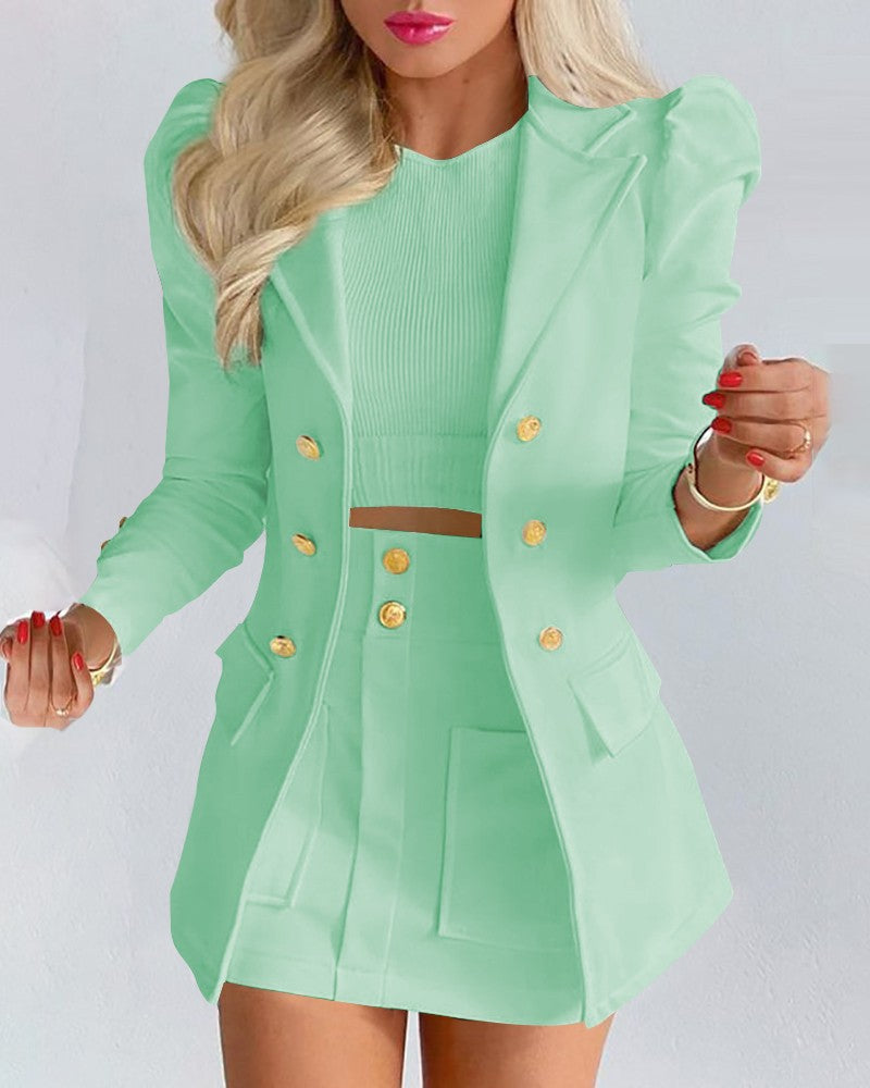 Fashion Solid Color Casual Suits Women's