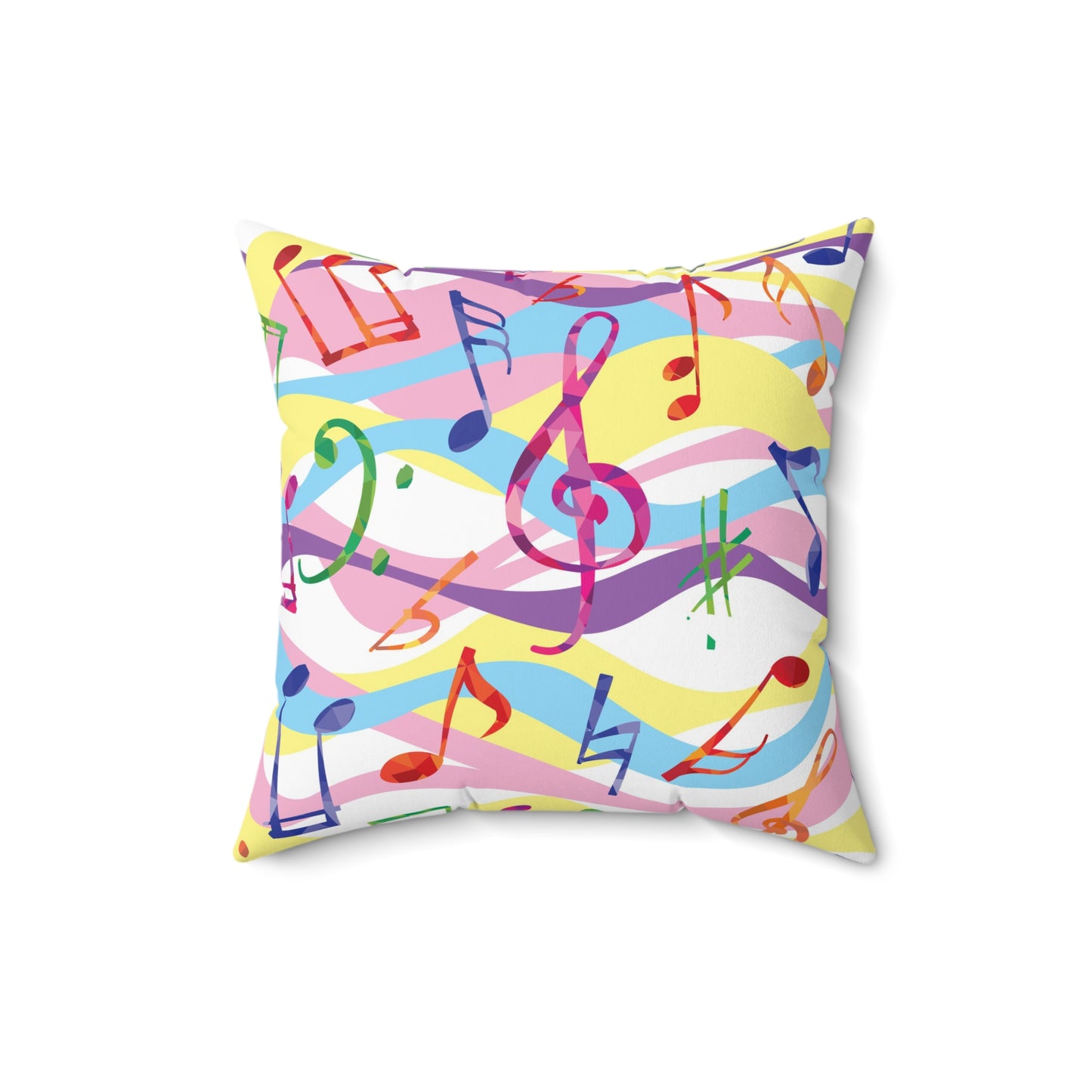 'Melody' Spun Polyester Square Pillow