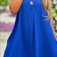 Summer V-neck Sleeveless Dress With Button Decoration