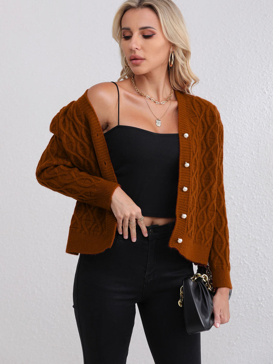 Women's Fashionable Knitted Twist Coat