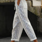 Casual Pants Elegant Cotton And Linen Cropped Pants