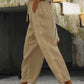 Casual Pants Elegant Cotton And Linen Cropped Pants