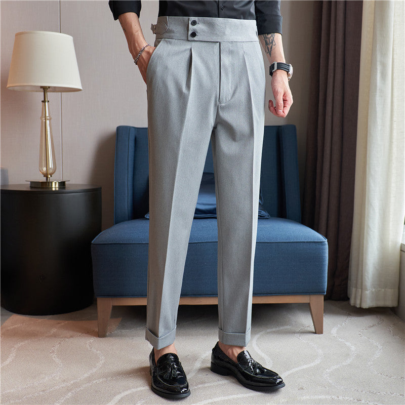 Men's Wear High-grade Straight-leg Trousers