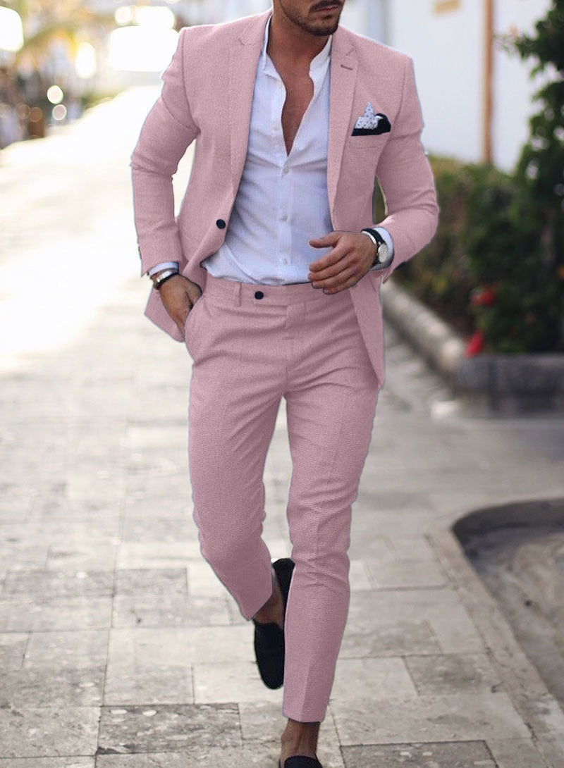 Men's Plus Size Two-piece Suit