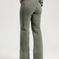 Slim Fit Stretch Fashion Solid Color Frayed Flared Pants