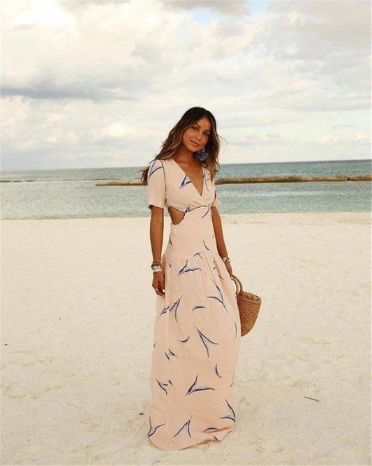 Bohemian Print Long Skirt Beach Dress