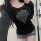 Ladies Dark Style Long Sleeved Top