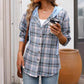 Women's Casual Fashion Loose Plaid Shirt