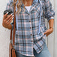 Women's Casual Fashion Loose Plaid Shirt