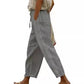 Casual Pants Elegant Cotton And Linen Cropped Pants