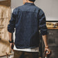 Heavy Striped Denim Shirt Men's Long Sleeve