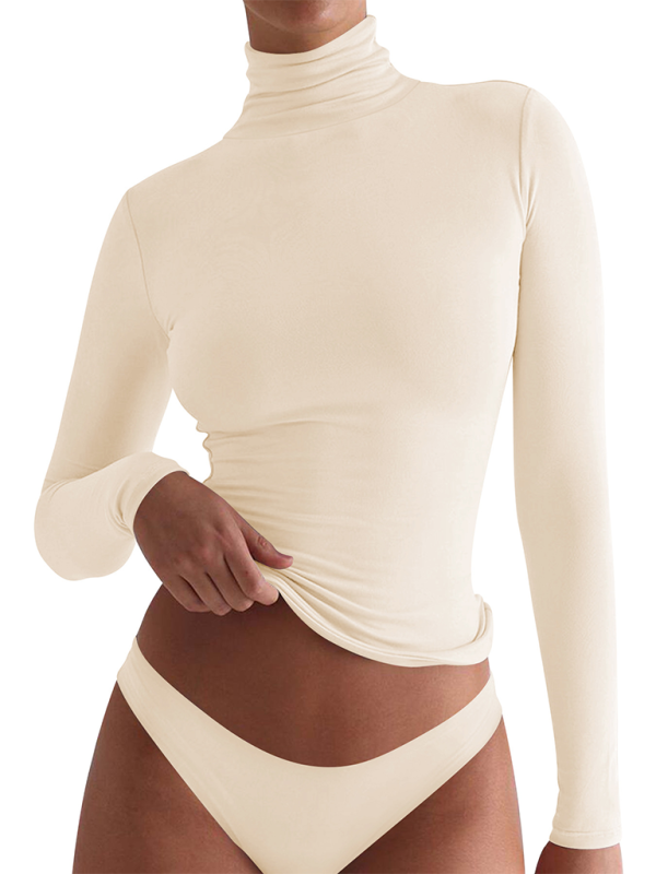 New High Neck long Sleeve Bottoming Shirt