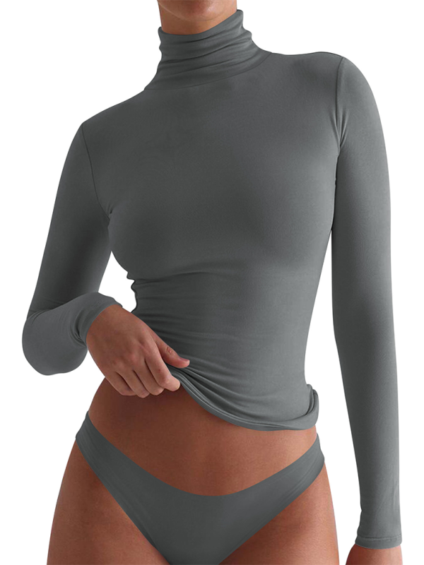 New High Neck long Sleeve Bottoming Shirt