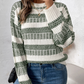 Casual Striped Clashing Color Sweater