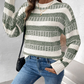 Casual Striped Clashing Color Sweater