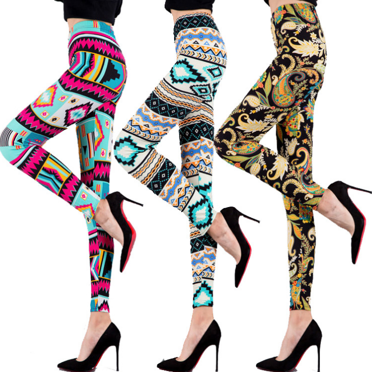 Fashion Women's Printed Stretch Legging Trousers