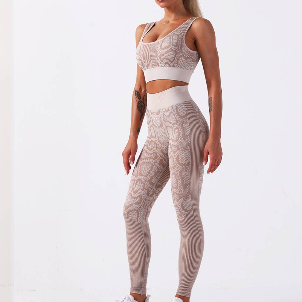 Sports seamless fitness snake suit