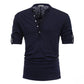 Solid Color Middle Sleeve Men's T-shirt Casual