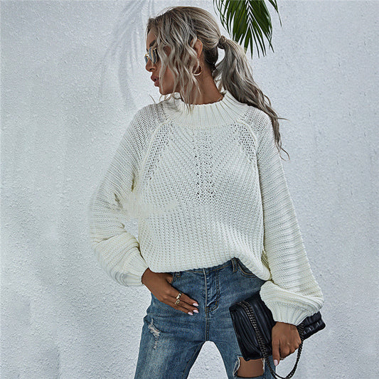 Round Neck Versatile Long-sleeved Sweater