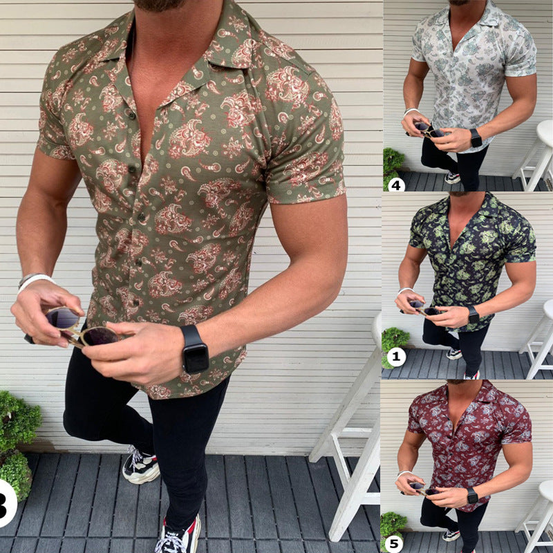 Men's Summer Cool 3D Printed Short Sleeved Shirt