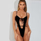 Women's Solid Color Wind One-piece Swimsuit