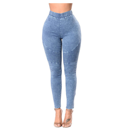 Creased Women'S High-Waisted Butt-Lifting Women'S Jeans