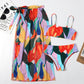 New Three-piece Solid Color Swimsuit